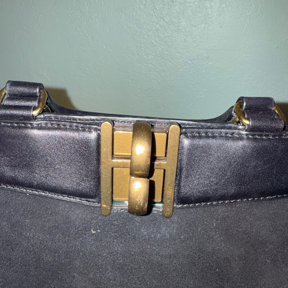 Henri Bendel Suede Black Handbag - Picture 5 of 6